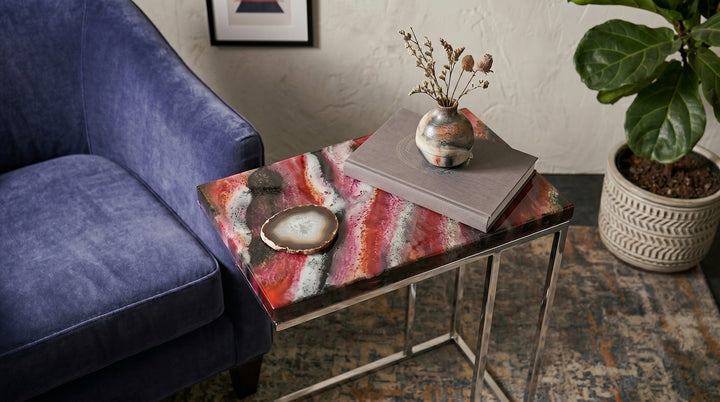 Modern Resin C-Shaped Side Table