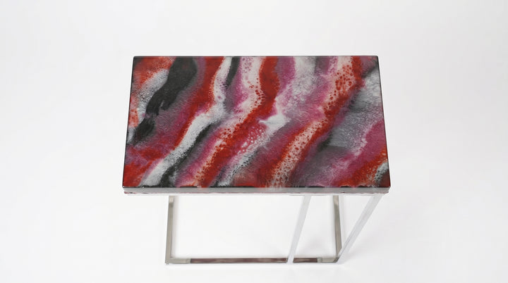 Modern Resin C-Shaped Side Table
