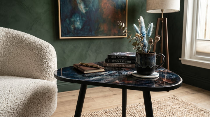 Modern Resin Accent Table