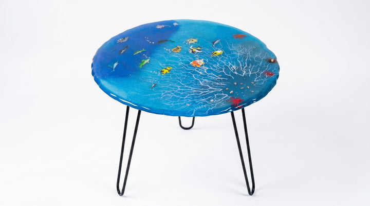 Fish table golden legs