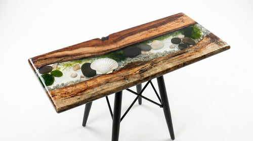 River Resin Console Table