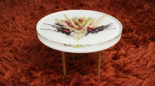 Real flowers 12 inch  Gloden stand