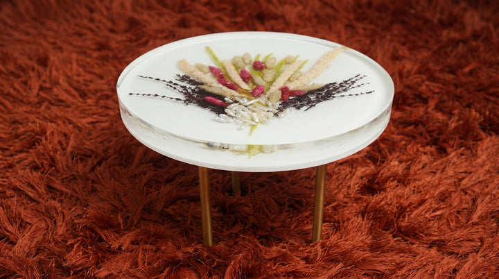 Real flowers 12 inch  Gloden stand