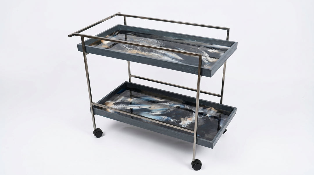 Luxury 2-Tier Serving Trolley