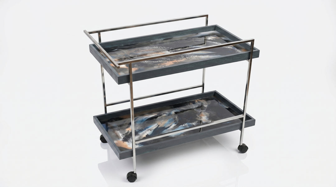 Luxury 2-Tier Serving Trolley